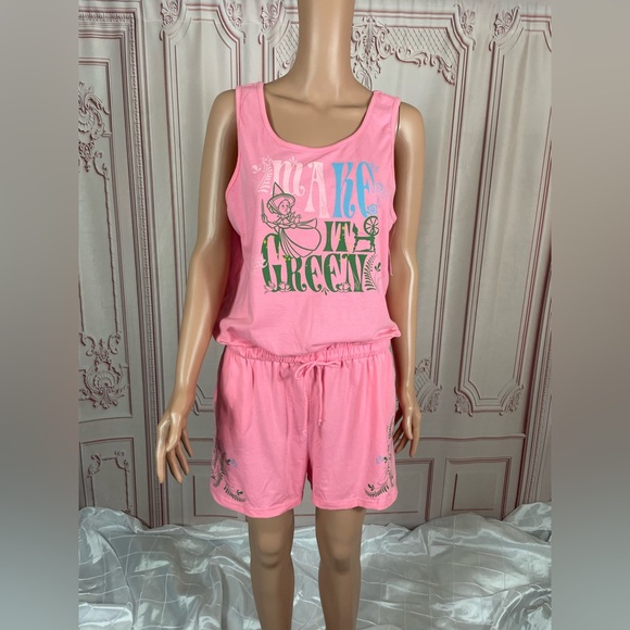 Disney Parks Sleeping Beauty Fauna Romper Make It Green New L XL 1X Size - Picture 2 of 15